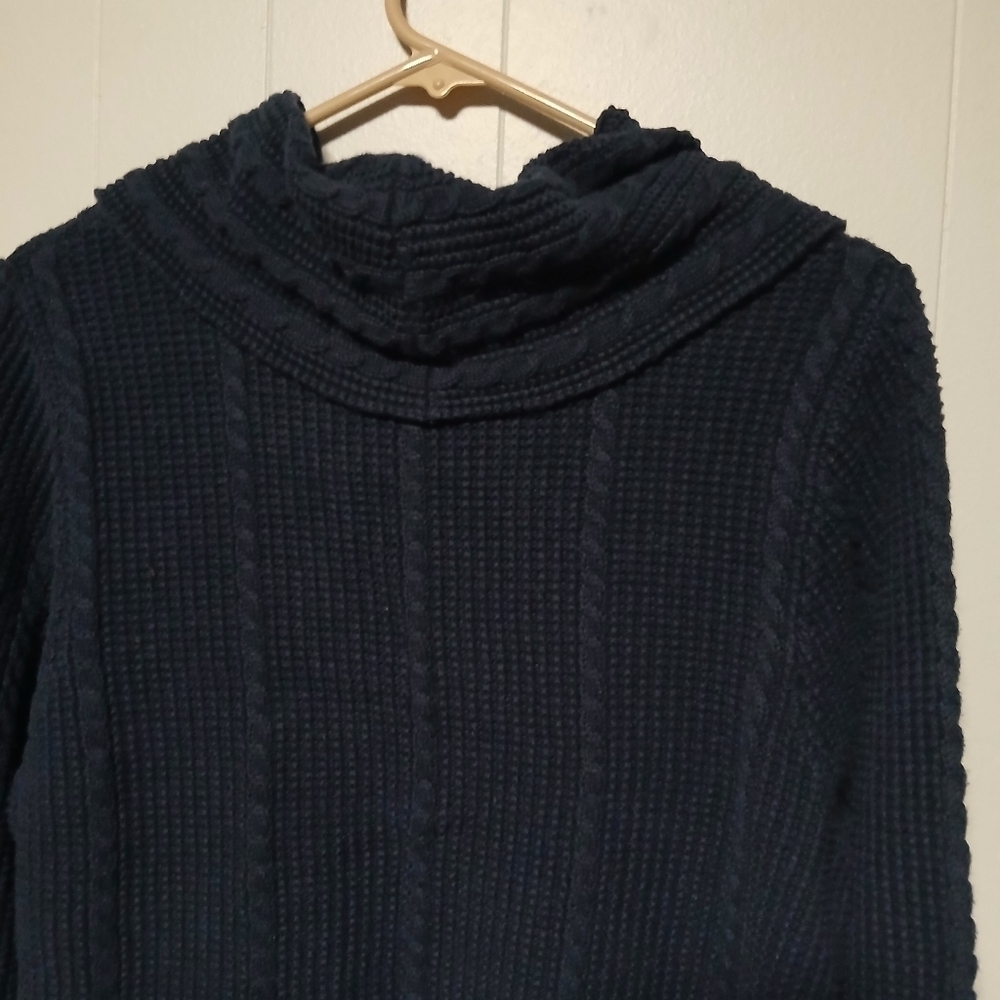 Jeanne Pierre ladies dark blue Pullover turtleneck sweater. Size XL - Picture 8 of 14